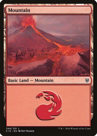 Mountain 348 Commander 2016 Magic card