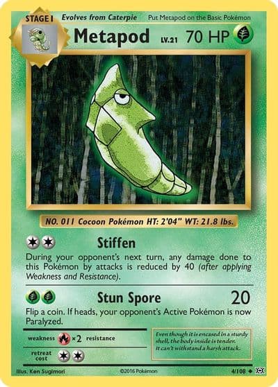 Metapod XY - Evolutions Pokemon card