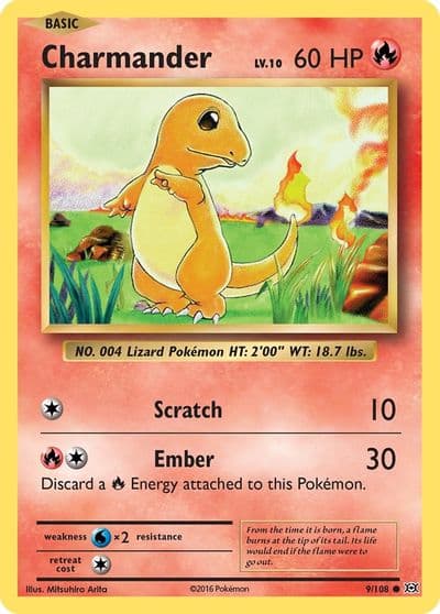 Charmander XY - Evolutions Pokemon card