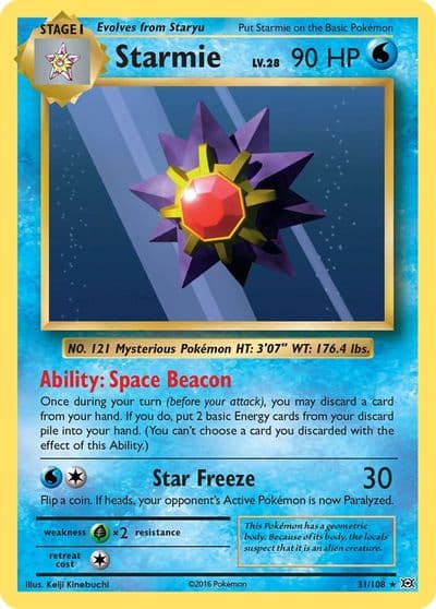 Starmie XY - Evolutions Pokemon card