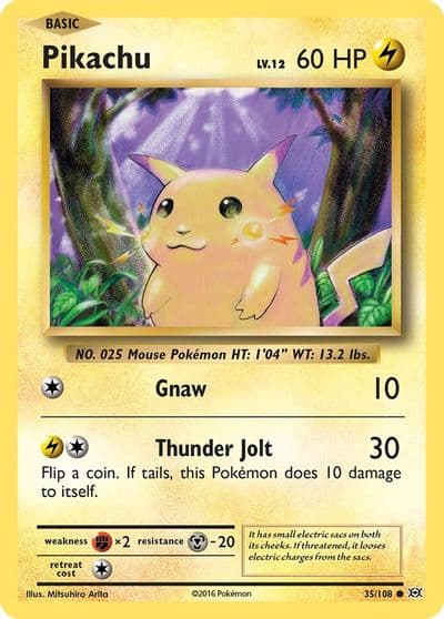 Pikachu XY - Evolutions Pokemon card