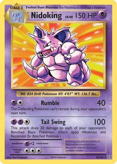 Nidoking XY - Evolutions Pokemon card