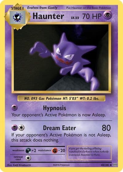 Haunter XY - Evolutions Pokemon card