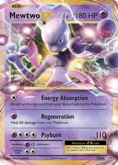 Mewtwo EX XY - Evolutions Pokemon card