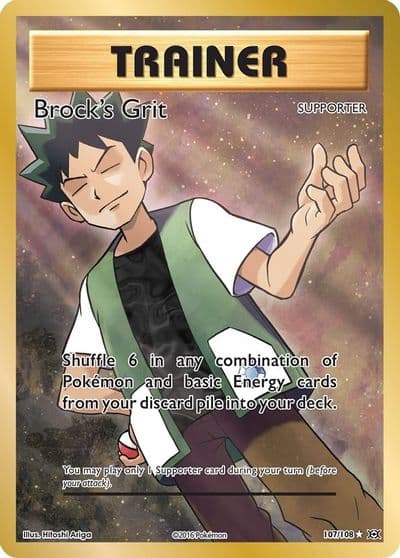 Brock's Grit (Full Art) XY - Evolutions Pokemon card