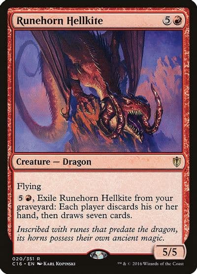 Runehorn Hellkite Commander 2016 Magic card