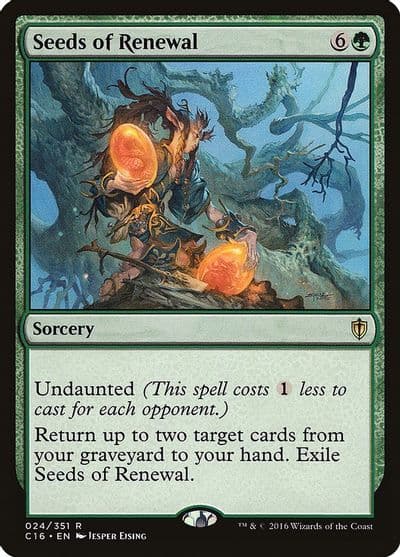 Seeds of Renewal Commander 2016 Magic card