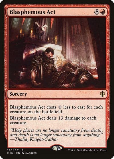 Blasphemous Act Commander 2016 Magic card