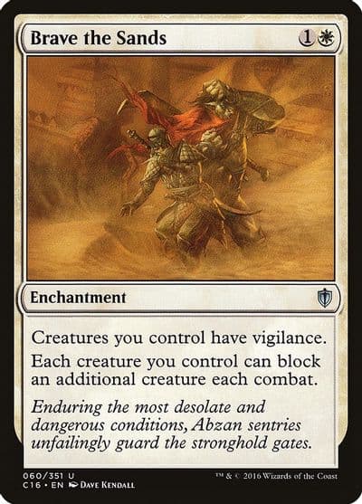 Brave the Sands Commander 2016 Magic card