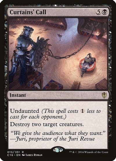 Curtains Call Commander 2016 Magic card