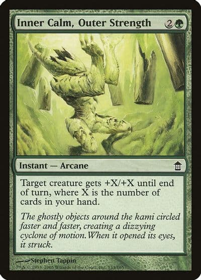 Inner Calm Outer Strength Saviors of Kamigawa Magic card