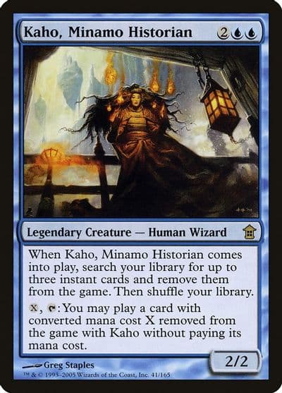Kaho Minamo Historian Saviors of Kamigawa Magic card