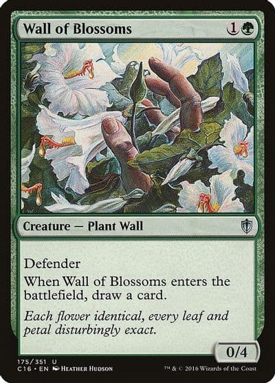 Wall of Blossoms Commander 2016 Magic card