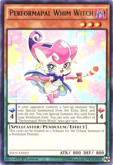 Performapal Whim Witch Invasion: Vengeance Yu-Gi-Oh! card