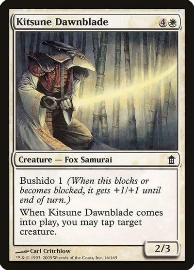 Kitsune Dawnblade Saviors of Kamigawa Magic card