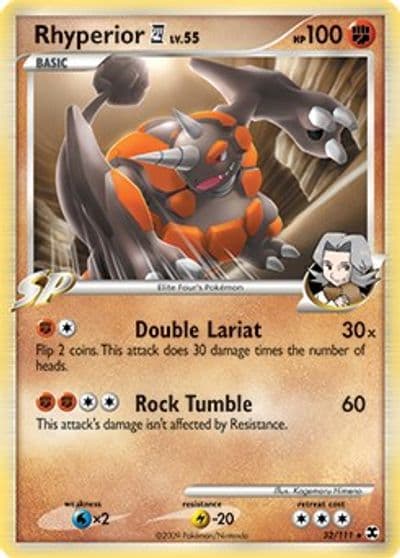 Rhyperior E4 (DPPt Rising Rivals) Deck Exclusives Pokemon card