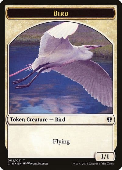 Bird 002 Saproling 016 Double Sided Token Commander 2016 Magic card