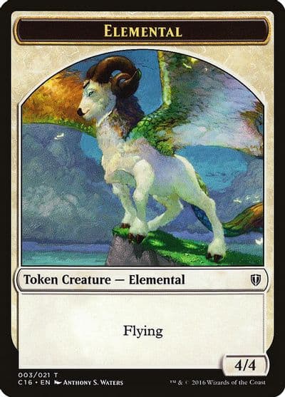 Elemental Soldier Double Sided Token Commander 2016 Magic card