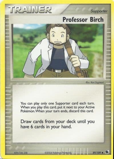 Professor Birch EX Battle Stadium Pokemon card