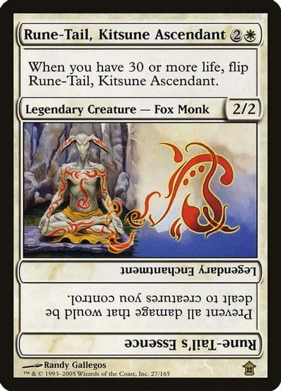 Rune Tail Kitsune Ascendant Saviors of Kamigawa Magic card