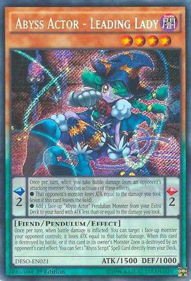Abyss Actor Leading Lady Destiny Soldiers Yu-Gi-Oh! card
