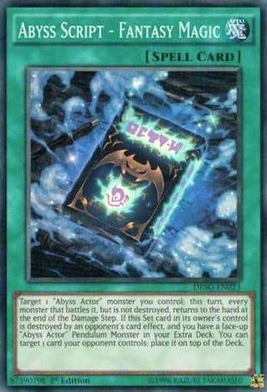 Abyss Script Fantasy Magic Destiny Soldiers Yu-Gi-Oh! card