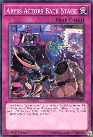 Abyss Actors Back Stage Destiny Soldiers Yu-Gi-Oh! card
