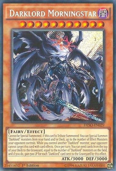 Darklord Morningstar Destiny Soldiers Yu-Gi-Oh! card
