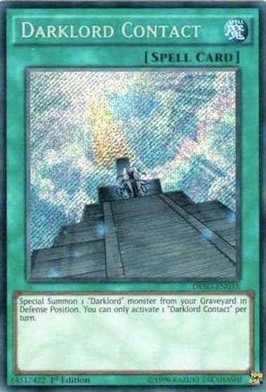 Darklord Contact Destiny Soldiers Yu-Gi-Oh! card