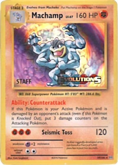 Machamp (Prerelease) [Staff] XY Promos Pokemon card