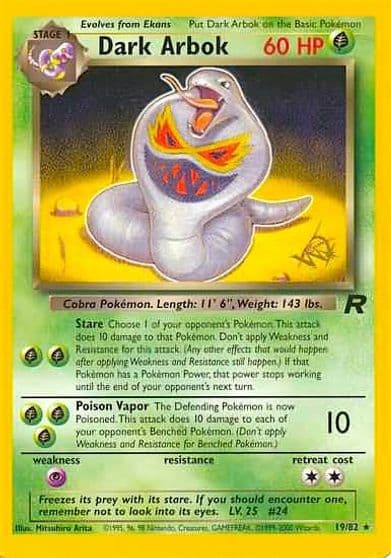 Dark Arbok [W Stamped] WoTC Promo Pokemon card