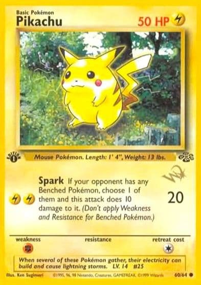 Pikachu [W Stamped] WoTC Promo Pokemon card
