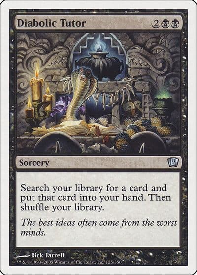 Diabolic Tutor 9th Edition Magic card