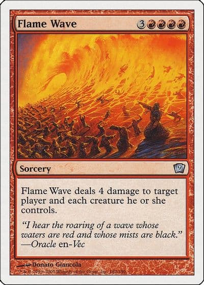 Flame Wave 9th Edition Magic card