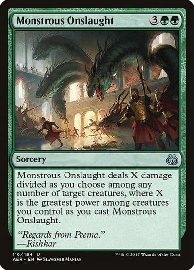 Monstrous Onslaught Aether Revolt Magic card