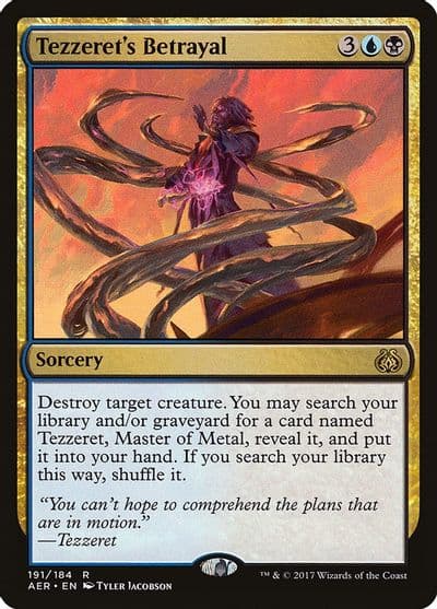 Tezzerets Betrayal Aether Revolt Magic card