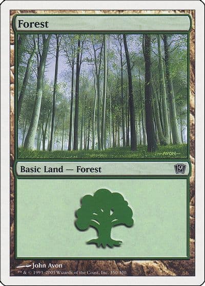 Forest 350 9th Edition Magic card