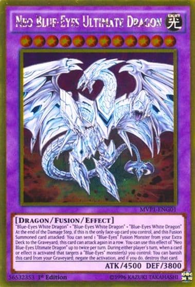 Neo Blue Eyes Ultimate Dragon The Dark Side of Dimensions Movie Pack: Gold Edition Yu-Gi-Oh! card