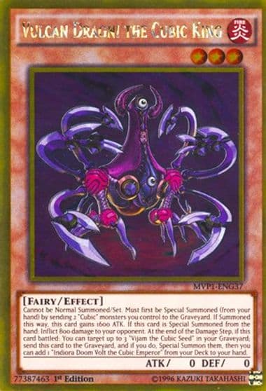 Vulcan Dragni the Cubic King The Dark Side of Dimensions Movie Pack: Gold Edition Yu-Gi-Oh! card