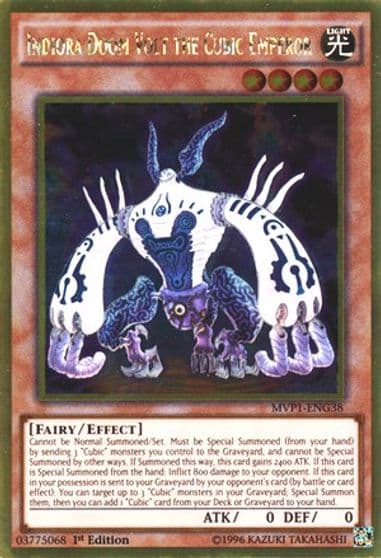 Indiora Doom Volt the Cubic Emperor The Dark Side of Dimensions Movie Pack: Gold Edition Yu-Gi-Oh! card