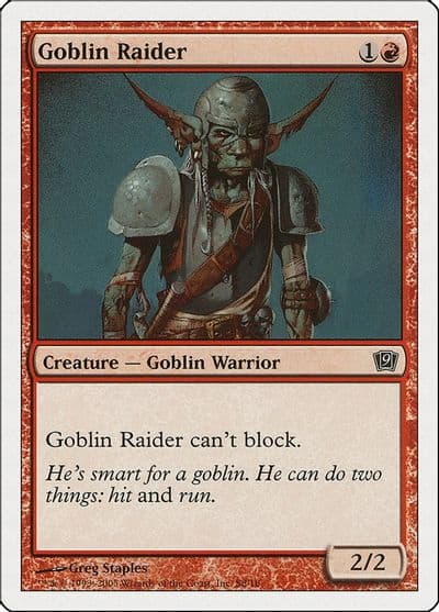 Goblin Raider 9th Edition Magic card
