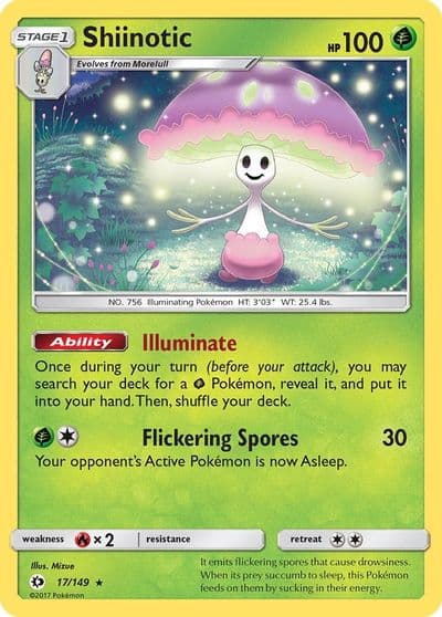 Shiinotic SM Base Set Pokemon card