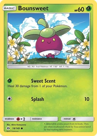 Bounsweet SM Base Set Pokemon card