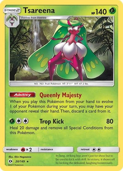 Tsareena SM Base Set Pokemon card