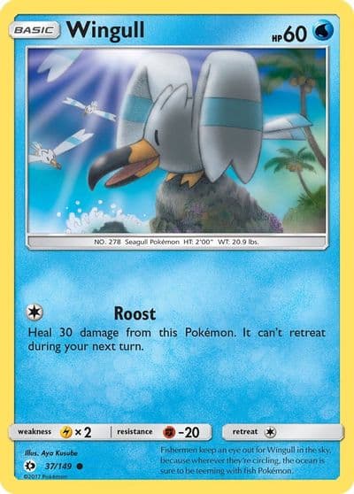 Wingull SM Base Set Pokemon card