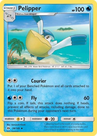 Pelipper SM Base Set Pokemon card