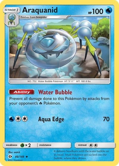 Araquanid SM Base Set Pokemon card