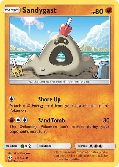 Sandygast SM Base Set Pokemon card
