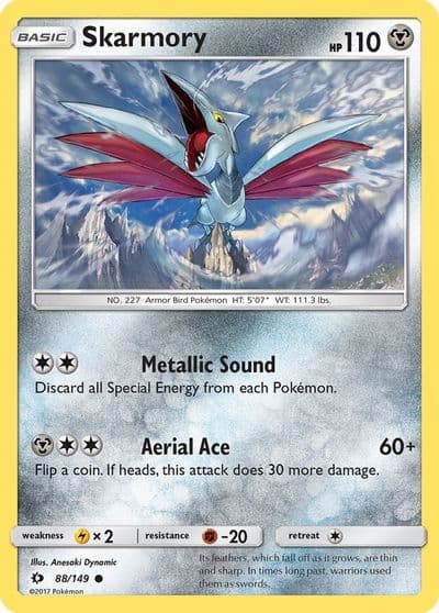 Skarmory SM Base Set Pokemon card