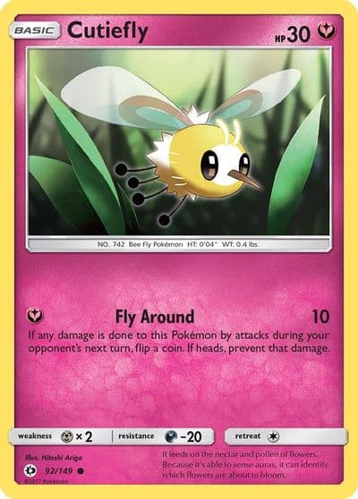 Cutiefly SM Base Set Pokemon card